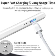Stylus Pen for Ipad,Fast Charge,With Palm Rejection Tilt Sensitivity, Active Touch Screen Pencil Compatible with Ipad 6/7/8/9/10,Pro12.9&11",Air3/4/5,Mini5/6