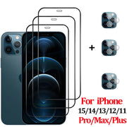 100D Protective Glass for Iphone 16 15 14 13 12 11 Pro Max Cristal Templado Iphone14 Promax Screen Protector Iphon 15 14 Pro Tempered Glass Apple 14 plus 13 Mini Front Film I Phone 14 Pro Max Camera Lens