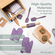 Weesprout Little Chef Kids Cooking & Baking Set, 14 Piece Cooking Set with Real Kitchen Tools & Kids Apron, Baking Gift for Girls, Boys & Junior Chefs