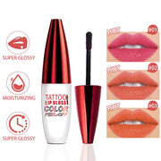 Tear off Glossy Lipstick, Natural Moisturizer , Not Easy to Peel Off, Non Stick to the Cup, Lightweight, Bright Valentine'S Day Color Hydrate Care Cosmetics