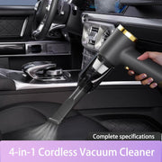 2025 Handheld Cordless Car Mini Vacuum Cleaner, 6000PA High Power, 5 in 1 Portable Vacuum Cleaner，Dust Suction, Dust Blowing, Inflation, Air Suction, Vacuuming，Compressed Air Duster-Reusable,Air Purifier, Pet Hair, Dust & Debris Cleaning,Cleaning Tool