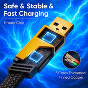 Buy 1 Get 3 Free-4-In-1 USB-C Cable, PD Fast Charging, Data Sync, USB-A, Type-C, Lightning, Aluminum, Compatible Charger Electronic Cellphone Smartphone