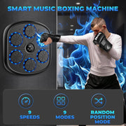 Heetipuk MBT-03 Music Boxing Machine, Wall Mounted Smart Bluetooth Boxing Trainer, Electronic Boxing Target with Boxing Gloves, Workout Punching Equipment for Home, Indoor and Gym