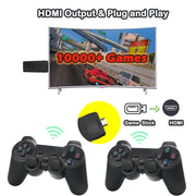 Retro Game Console, Plug & Play Video TV with 20000+ Games, 9 Emulators, 4K HDMI Output, Dual Controllers(64G)