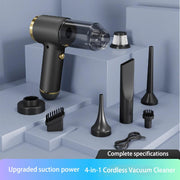 2025 Handheld Cordless Car Mini Vacuum Cleaner, 6000PA High Power, 5 in 1 Portable Vacuum Cleaner，Dust Suction, Dust Blowing, Inflation, Air Suction, Vacuuming，Compressed Air Duster-Reusable,Air Purifier, Pet Hair, Dust & Debris Cleaning,Cleaning Tool