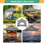 COBIZI 10X10 Pop up Canopy Tent with Sidewalls，Heavy Duty Commercial Canopy Tent
