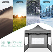 COBIZI 10X10 Pop up Canopy Tent with Sidewalls，Heavy Duty Commercial Canopy Tent