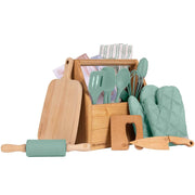 Weesprout Little Chef Kids Cooking & Baking Set, 14 Piece Cooking Set with Real Kitchen Tools & Kids Apron, Baking Gift for Girls, Boys & Junior Chefs