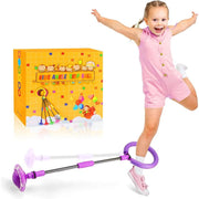 Ankle Skip Ball for Kids - Foldable Flash Wheel Skip Ball, outside Game Toys for Kids & Adults