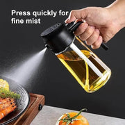 GJ 16Oz/470Ml Oil Dispenser Bottle for Kitchen - 2 in 1 Olive Oil Dispenser & Sprayer - Multicolor Kitchenware for Cooking, Salad, Barbecue Tools
