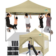 COBIZI 10X10 Pop up Canopy Tent with Sidewalls，Heavy Duty Commercial Canopy Tent
